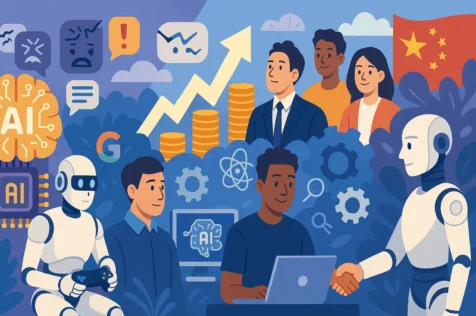 IA que supera gigantes, inversión récord en Reino Unido, gaming inteligente, empleos del futuro y robots chinos